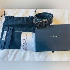 Amiri Core Enamel Leather Belt